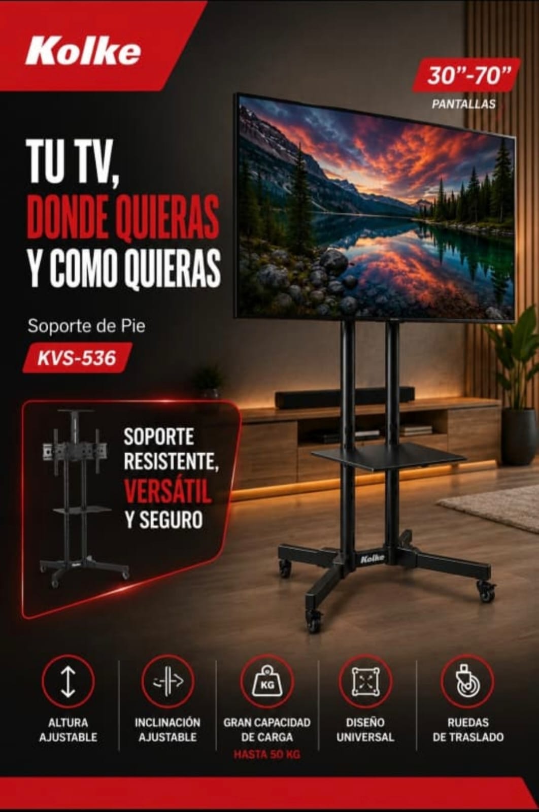 Porta TV Movible Kolke